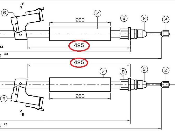 Håndbremsekabel ref. 814027141